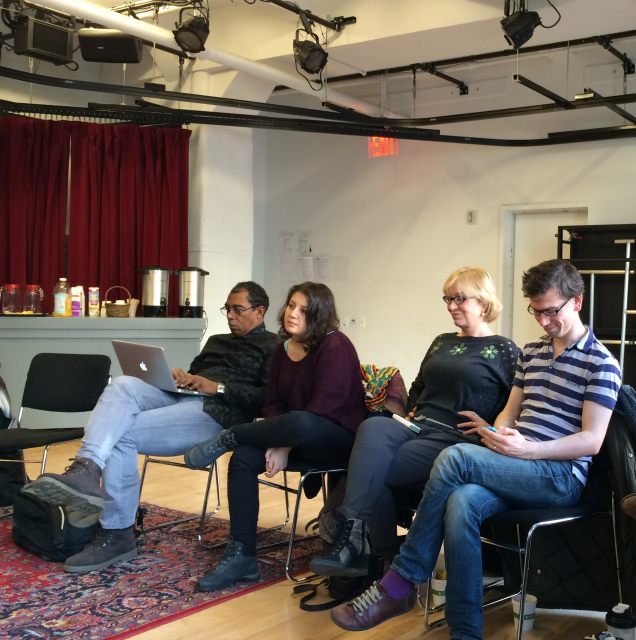 Fence members at a meeting in New York